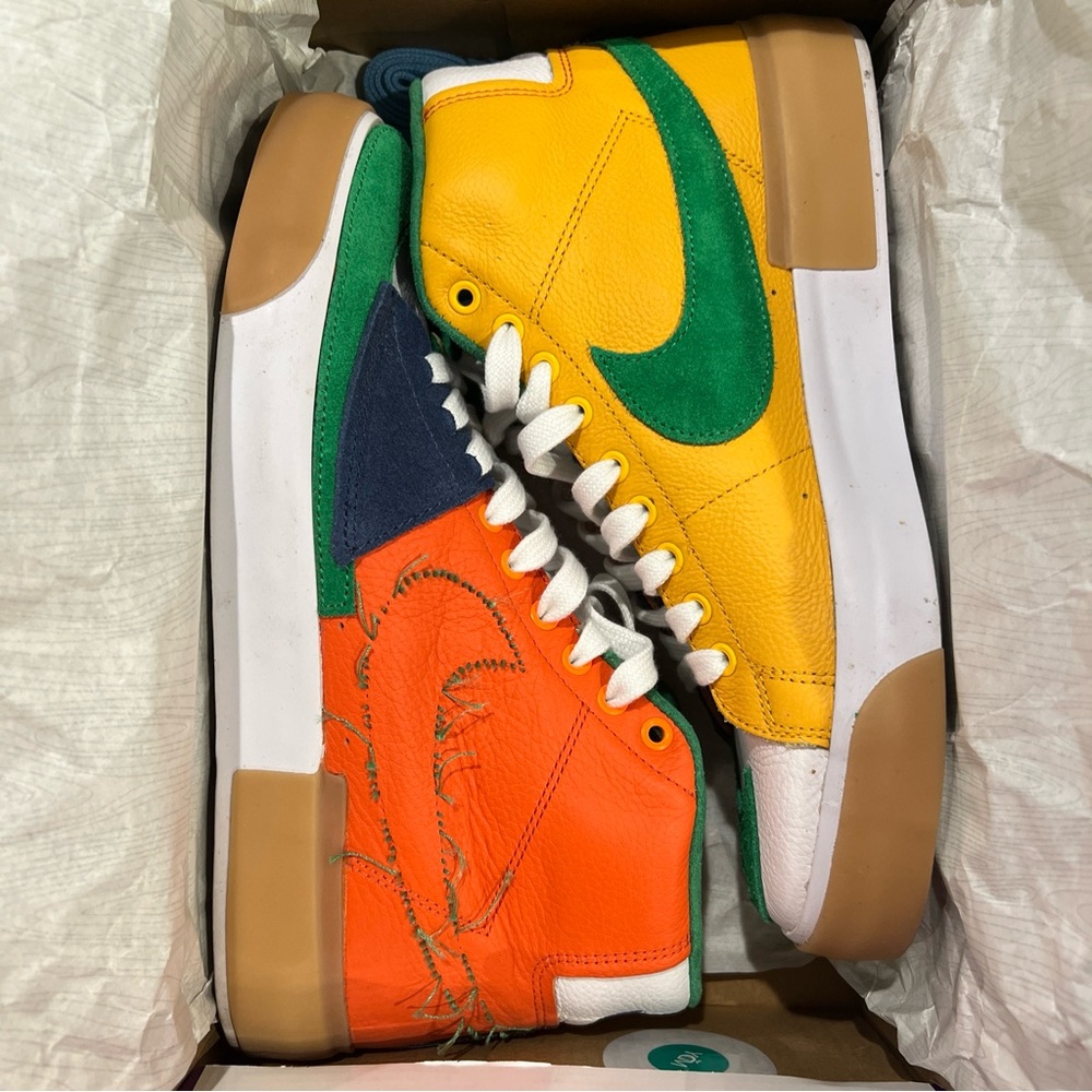 Nike SB Zoom Blazer Mid Edge Safety Orange University Gold